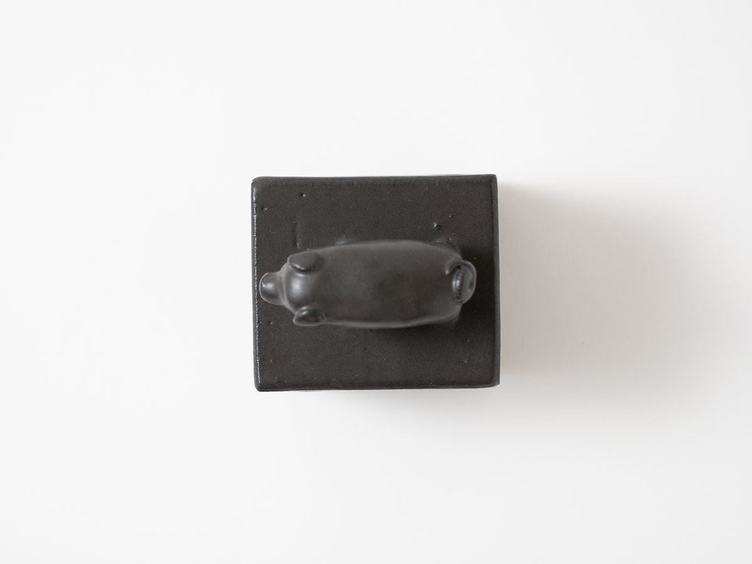 Pig Cube Object — Hand-Painted Japanese Pottery by Ryo Makita