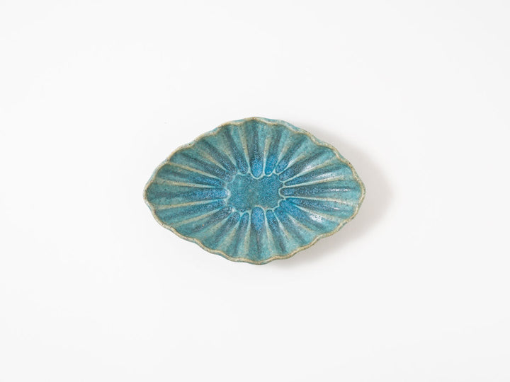 Kikka Oval Plate S (Blue) - Crafted By Jun Fujiwara