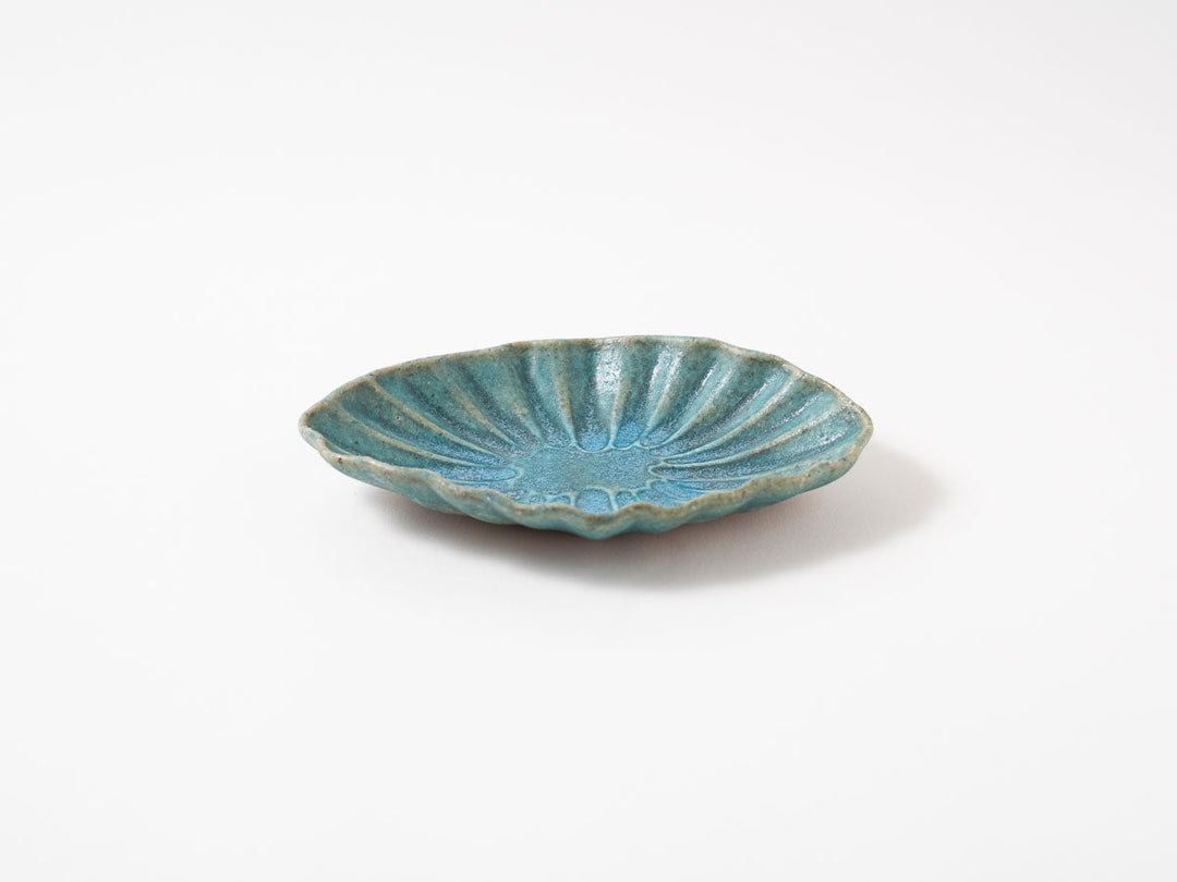 Kikka Oval Plate S (Blue) - Crafted By Jun Fujiwara