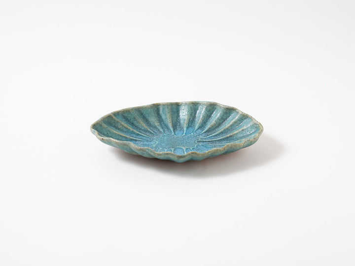 Kikka Oval Plate S (Blue) - Crafted By Jun Fujiwara