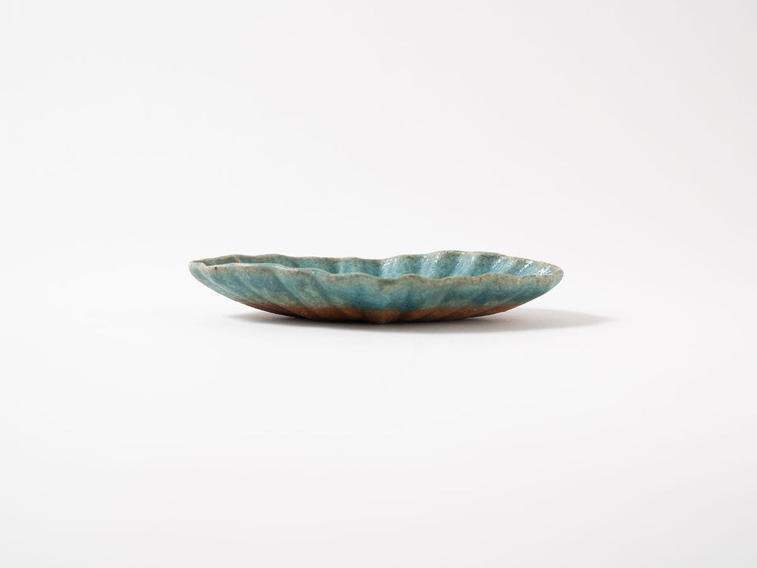 Kikka Oval Plate S (Blue) - Crafted By Jun Fujiwara