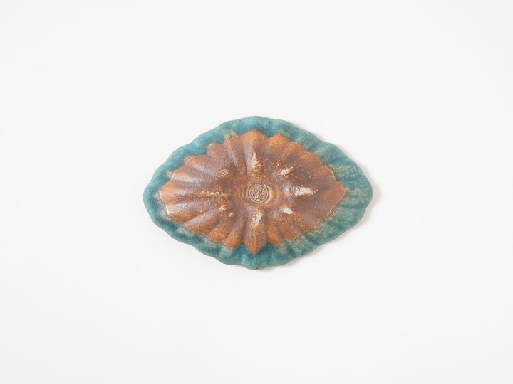 Kikka Oval Plate S (Blue) - Crafted By Jun Fujiwara