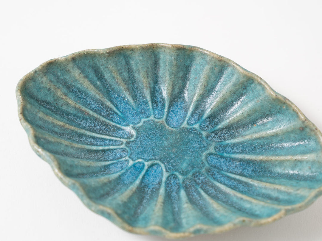 Kikka Oval Plate S (Blue) - Crafted By Jun Fujiwara