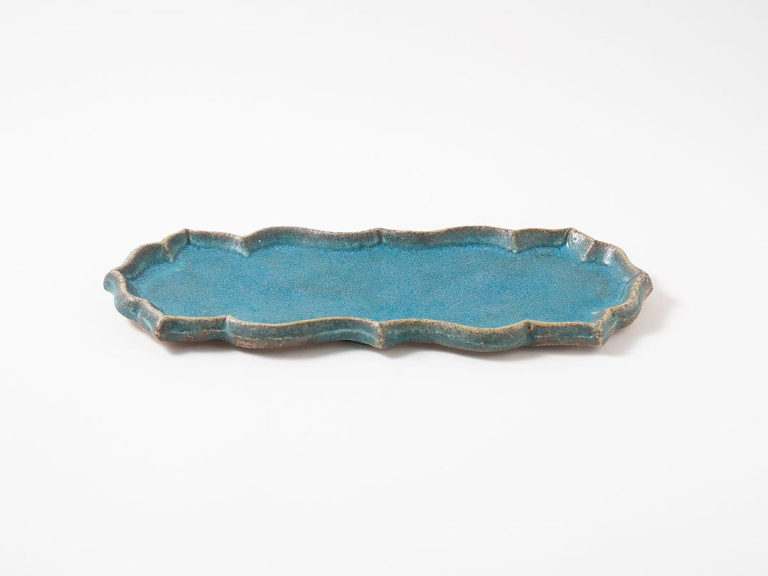 Tongari Long Rectangular Plate M (Blue) - Crafted By Jun Fujiwara