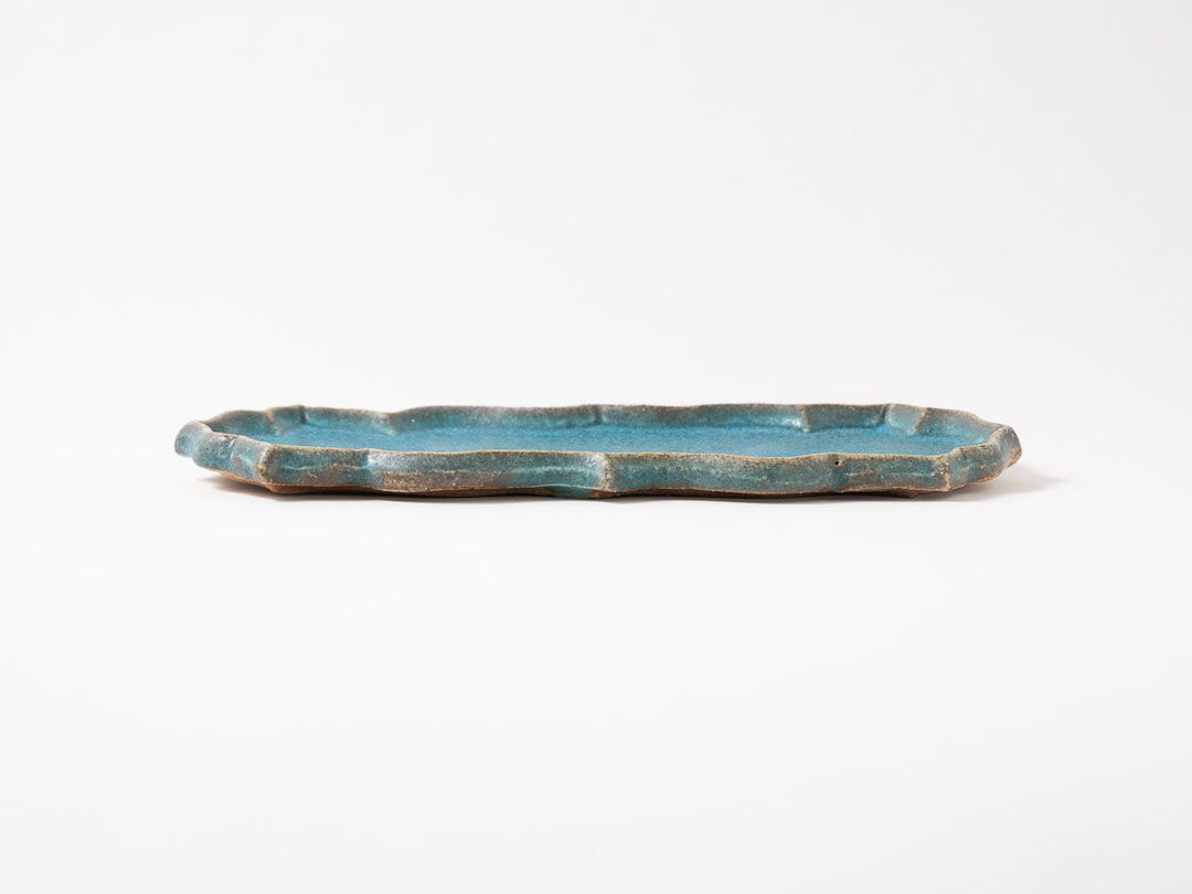 Tongari Long Rectangular Plate M (Blue) - Crafted By Jun Fujiwara