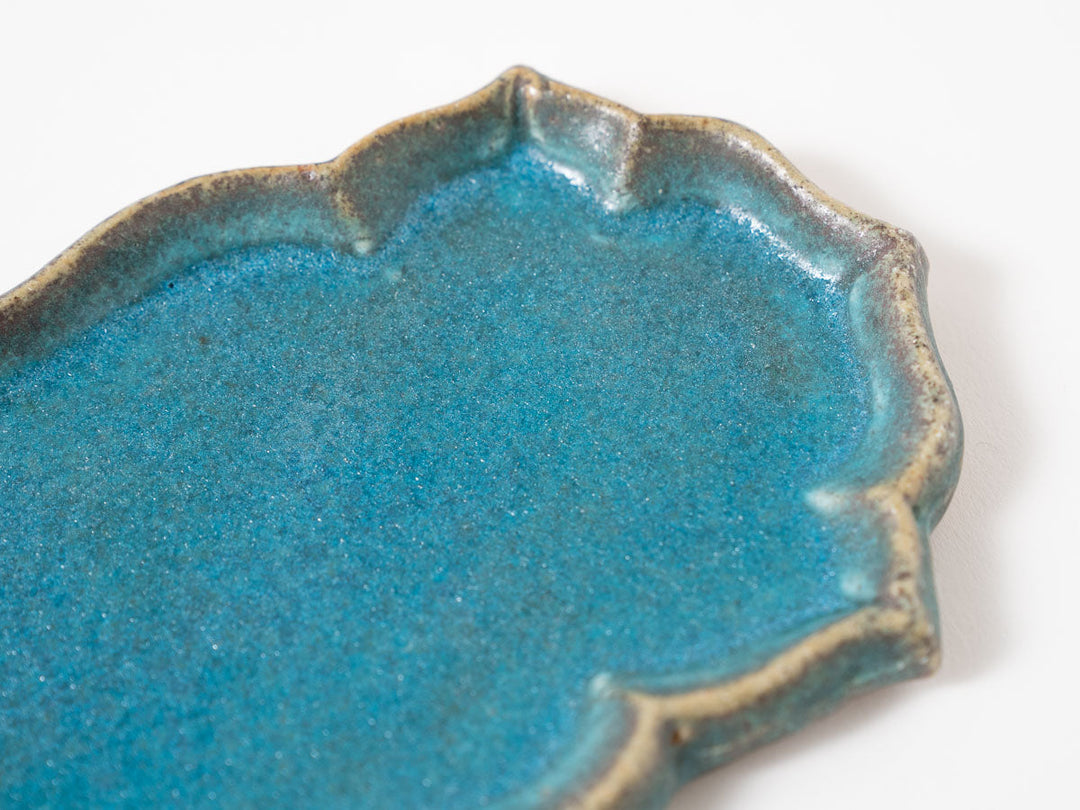 Tongari Long Rectangular Plate M (Blue) - Crafted By Jun Fujiwara