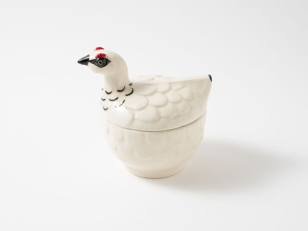 Ptarmigan Canister — Hand-Painted Japanese Pottery by Ryo Makita