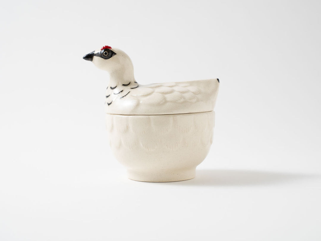 Ptarmigan Canister — Hand-Painted Japanese Pottery by Ryo Makita