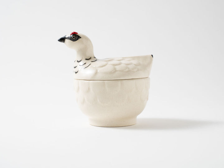 Ptarmigan Canister — Hand-Painted Japanese Pottery by Ryo Makita