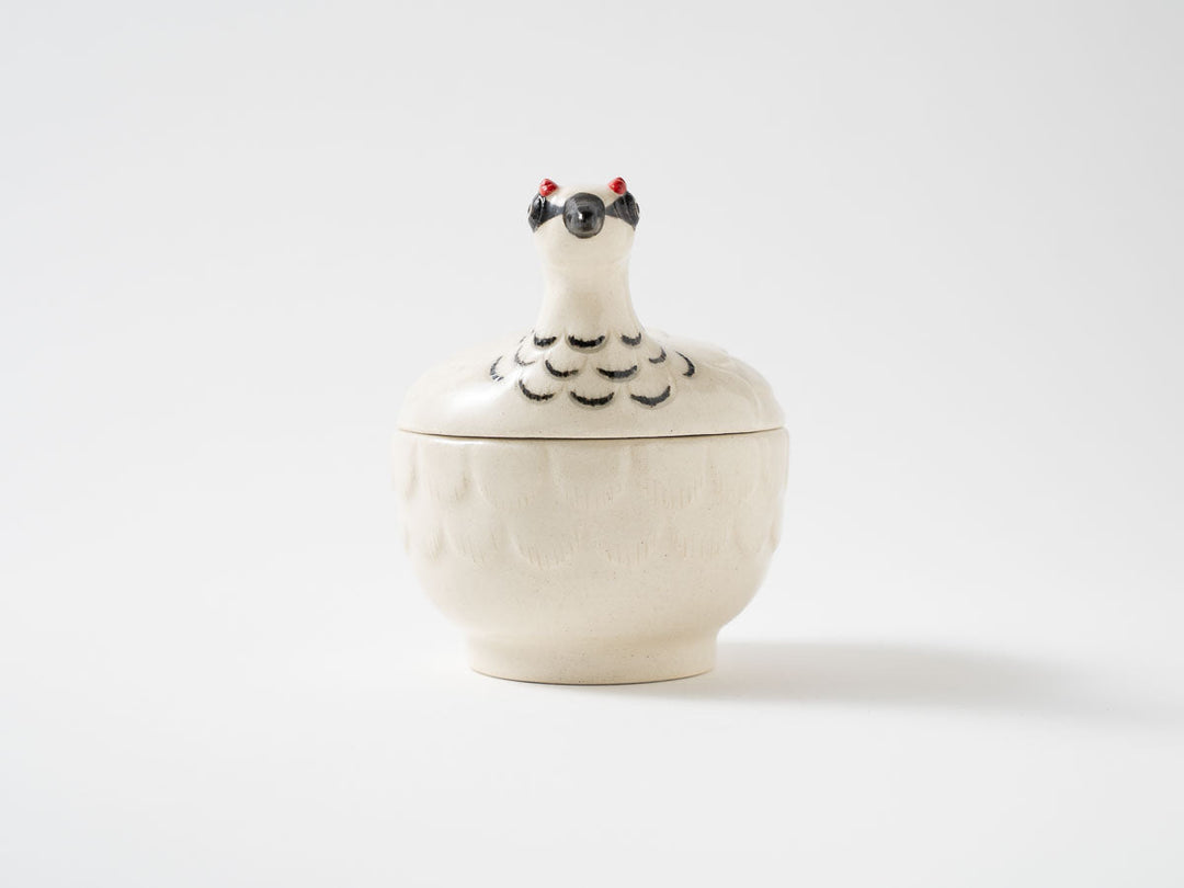 Ptarmigan Canister — Hand-Painted Japanese Pottery by Ryo Makita