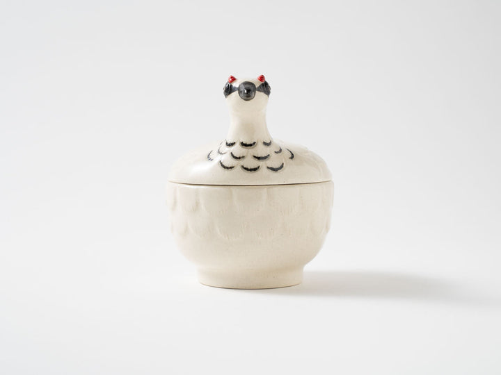 Ptarmigan Canister — Hand-Painted Japanese Pottery by Ryo Makita