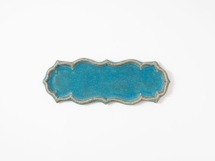 Tongari Long Rectangular Plate S (Blue) - Crafted By Jun Fujiwara