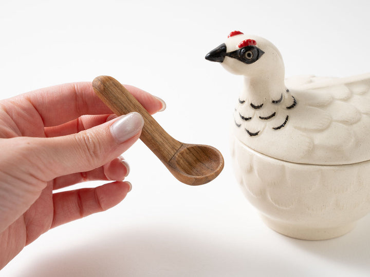 Ptarmigan Canister — Hand-Painted Japanese Pottery by Ryo Makita