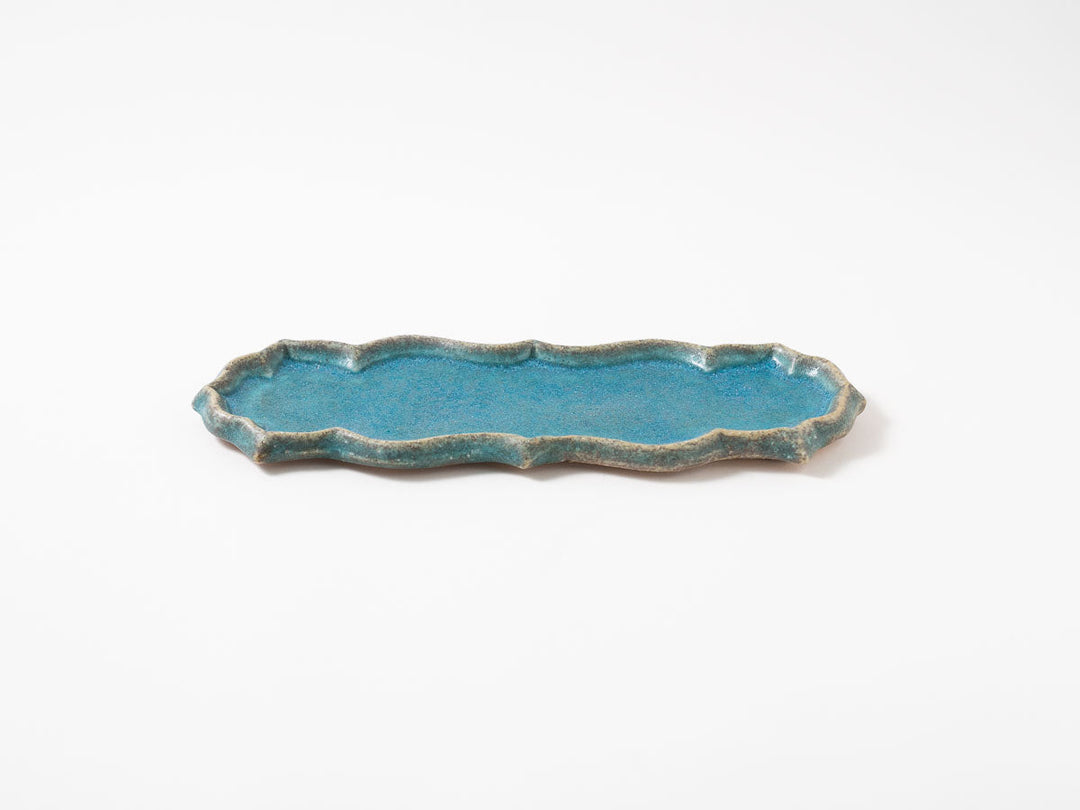 Tongari Long Rectangular Plate S (Blue) - Crafted By Jun Fujiwara