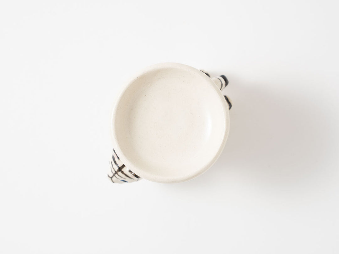 White Tiger Mamezara Plate — Ryo Makita
