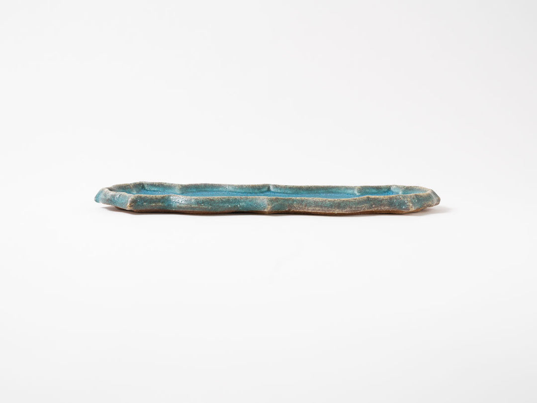 Tongari Long Rectangular Plate S (Blue) - Crafted By Jun Fujiwara