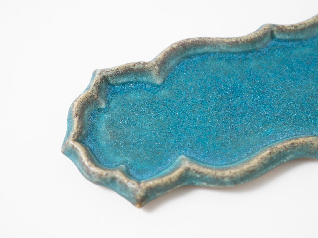 Tongari Long Rectangular Plate S (Blue) - Crafted By Jun Fujiwara
