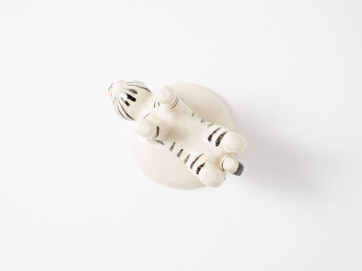 White Tiger Mamezara Plate — Ryo Makita