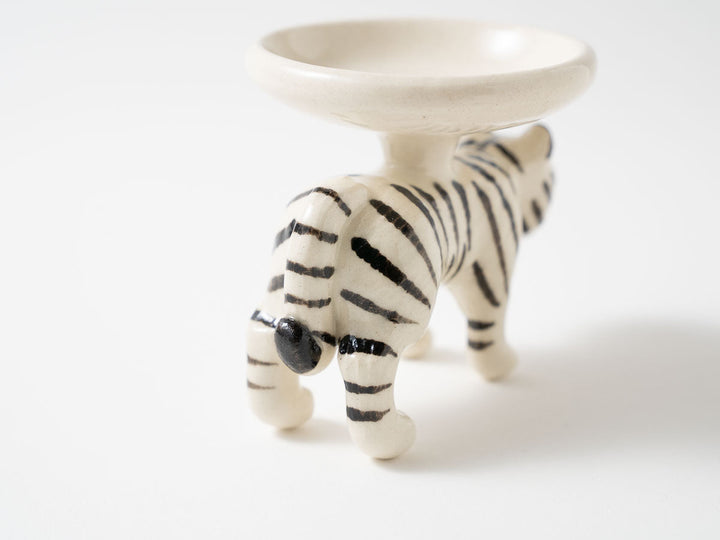 White Tiger Mamezara Plate — Ryo Makita