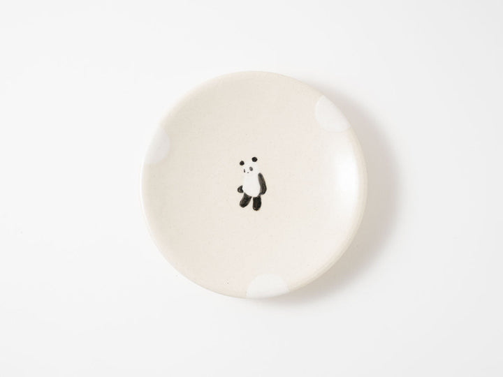 Panda Serving Plate — Hand-Painted Japanese Pottery by Ryo Makita