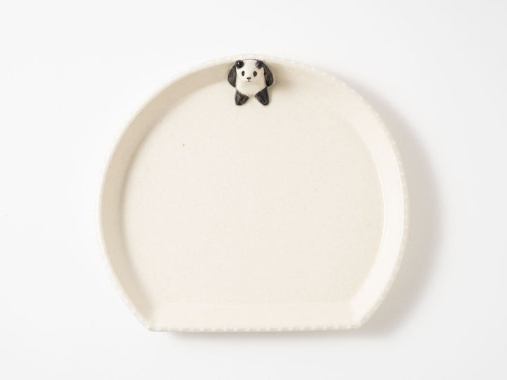 Panda Bread Plate — Hand-Painted Japanese Pottery by Ryo Makita