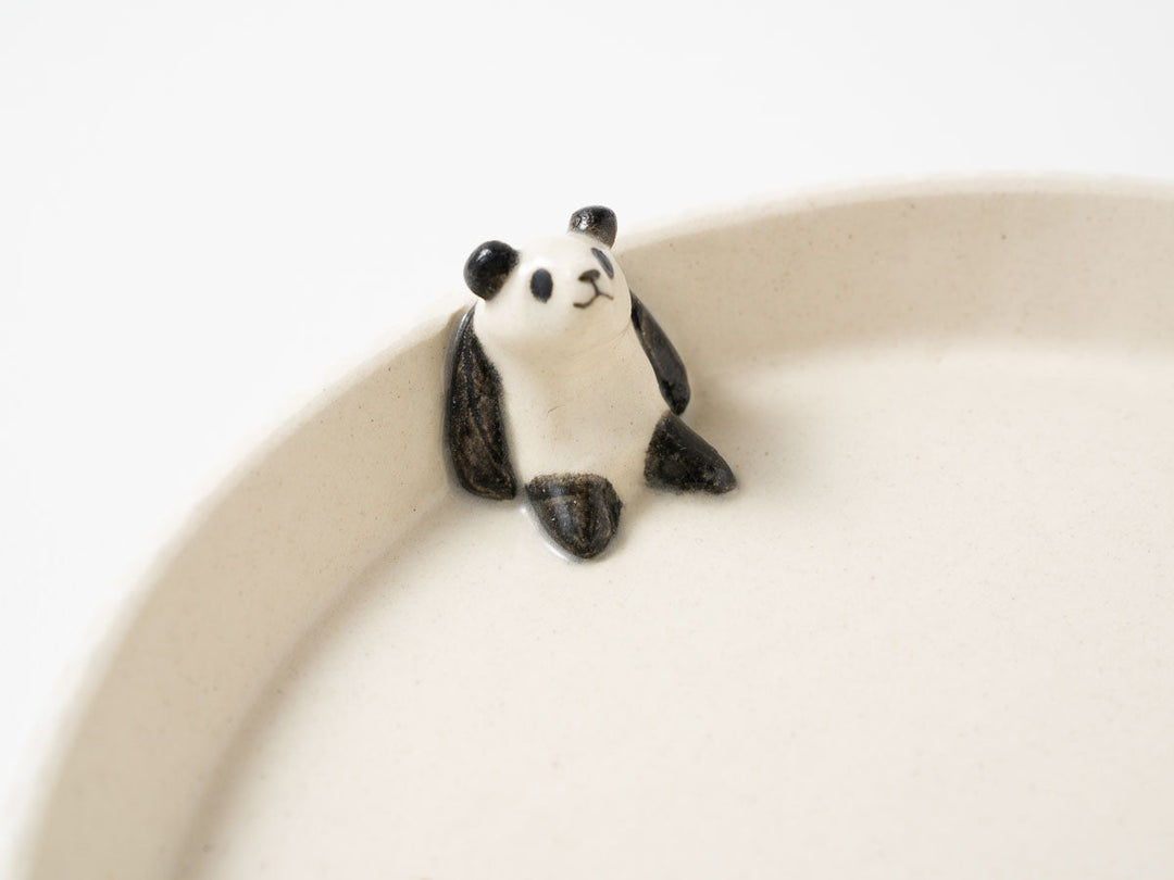 Panda Bread Plate — Hand-Painted Japanese Pottery by Ryo Makita