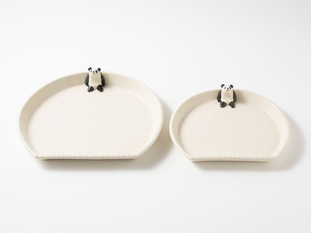 Panda Bread Plate — Hand-Painted Japanese Pottery by Ryo Makita