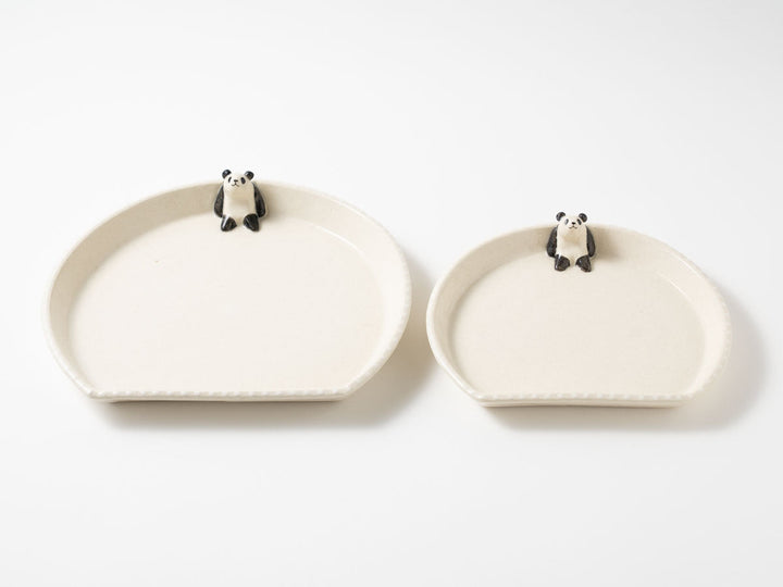 Panda Bread Plate — Hand-Painted Japanese Pottery by Ryo Makita