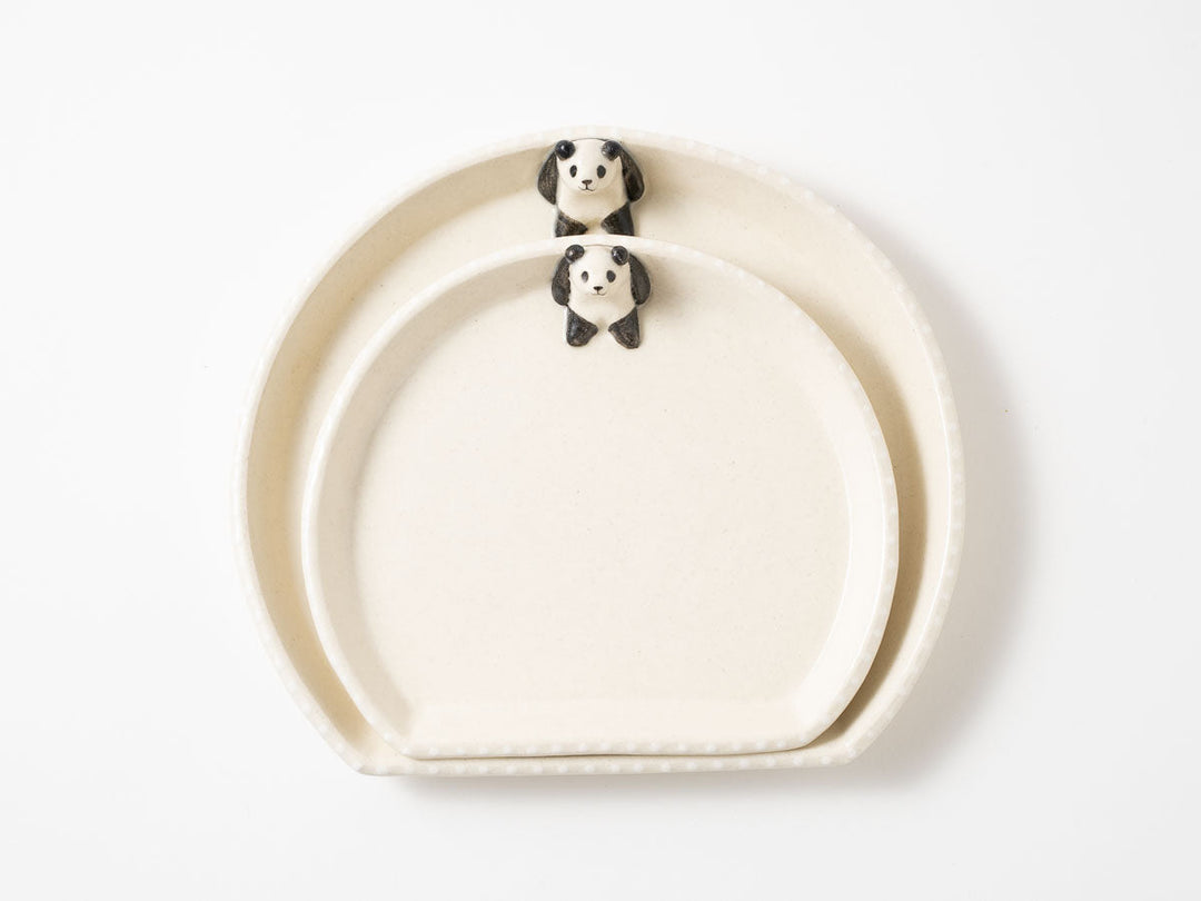 Panda Bread Plate — Hand-Painted Japanese Pottery by Ryo Makita