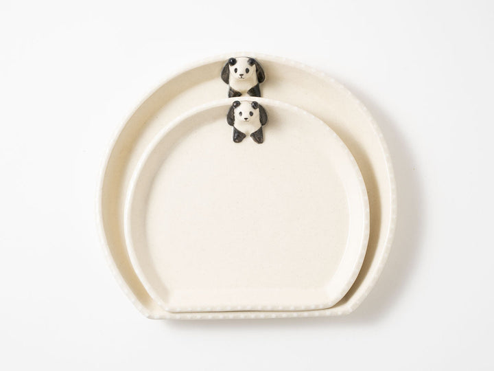 Panda Bread Plate — Hand-Painted Japanese Pottery by Ryo Makita
