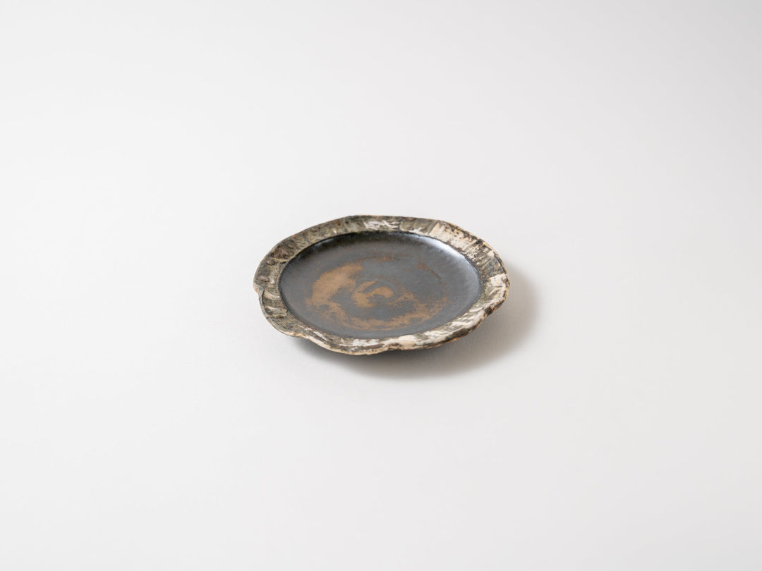 Mud Colored 4-Sun Plate - Crafted By Yuichi Hirai