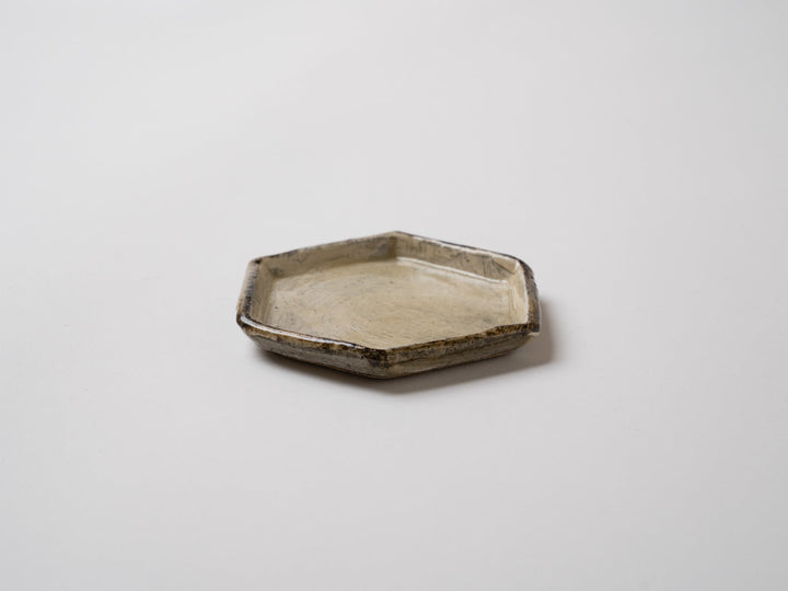 Brush Mark Hexagonal Small Plate - Crafted By Otenjia Kiln