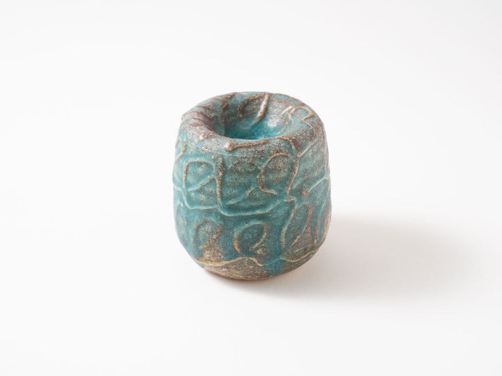 Dimpled Flower Vase S (Blue) - Crafted By Jun Fujiwara