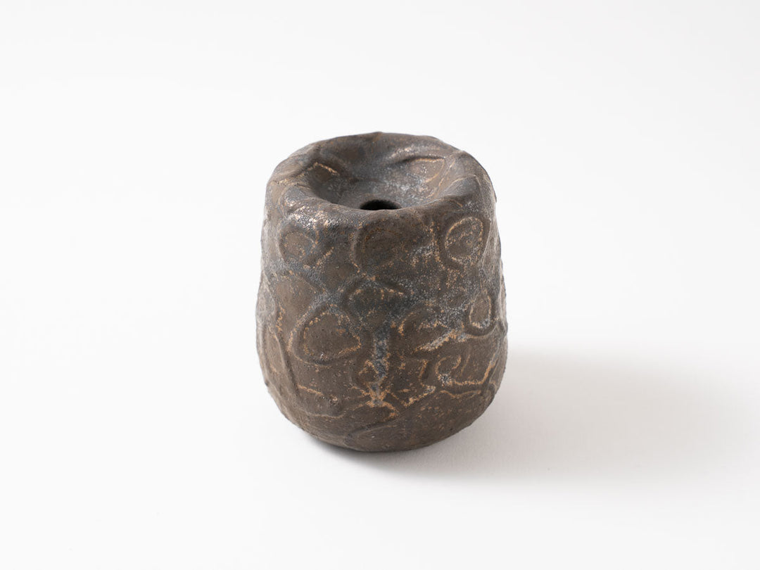 Dimpled Flower Vase S (Black) - Crafted By Jun Fujiwara