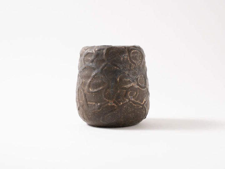 Dimpled Flower Vase S (Black) - Crafted By Jun Fujiwara