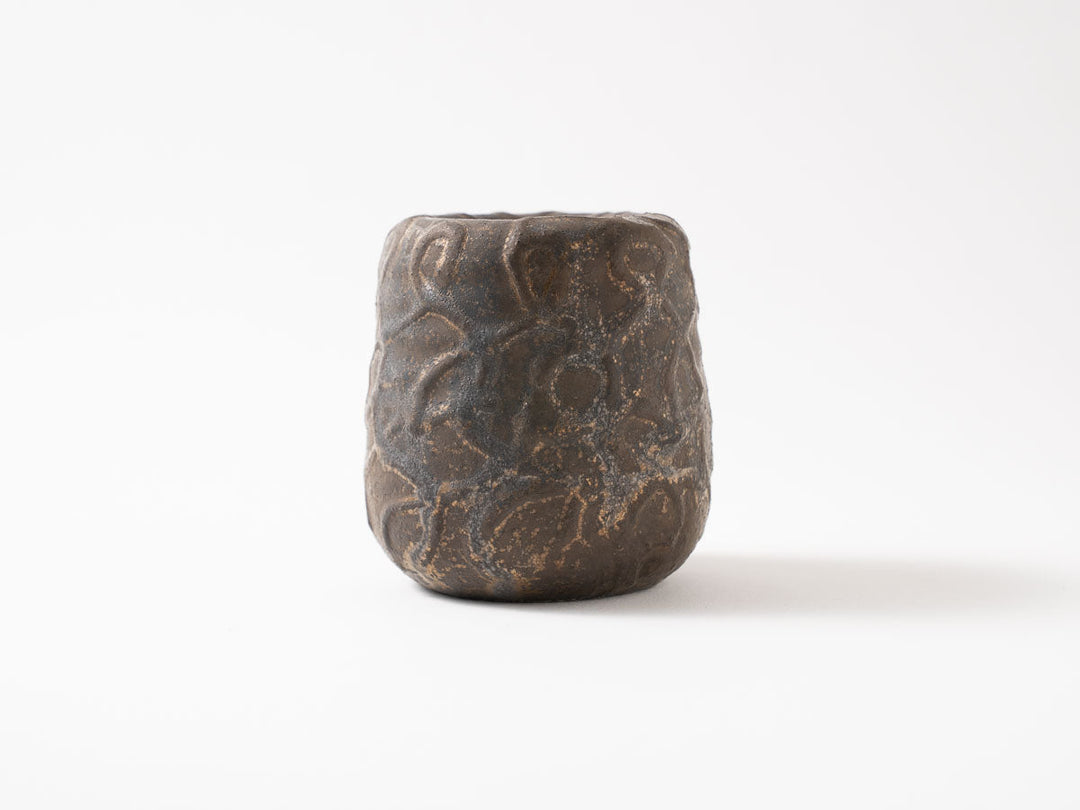 Dimpled Flower Vase S (Black) - Crafted By Jun Fujiwara