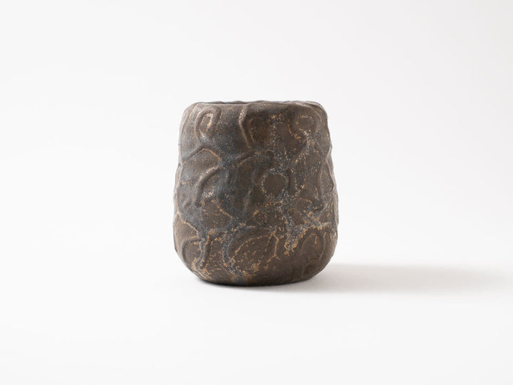 Dimpled Flower Vase S (Black) - Crafted By Jun Fujiwara