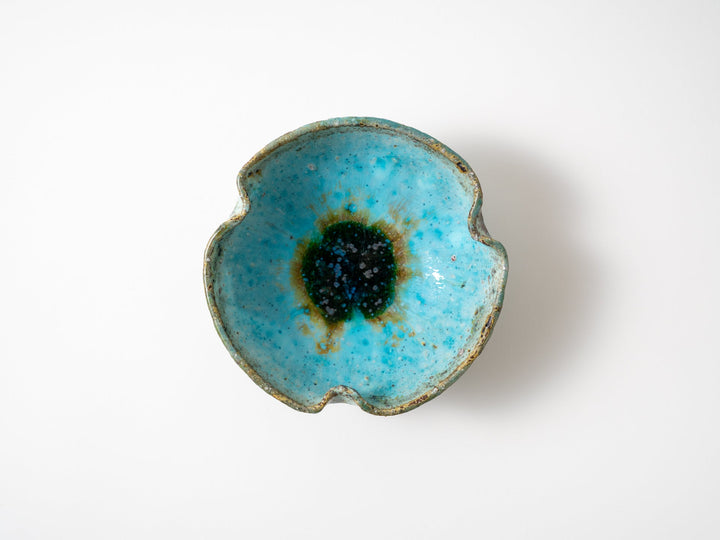 Blue Three-Leaf Bowl - Crafted By Shinichi Kozuji
