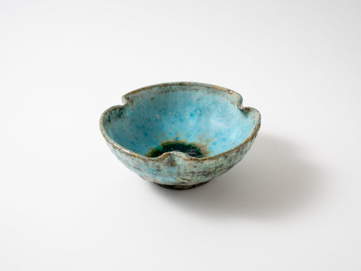 Blue Three-Leaf Bowl - Crafted By Shinichi Kozuji