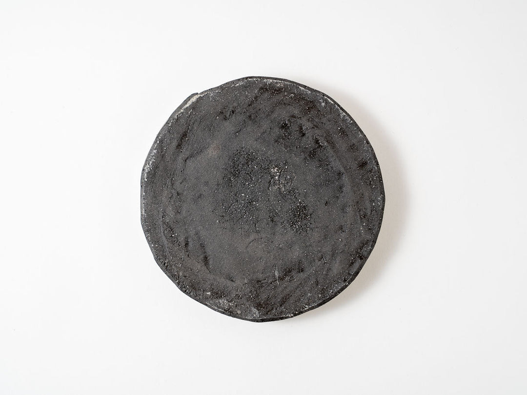 White Slip (Black) Rim Round Plate (Medium) - Crafted By Taeko Kajiwara