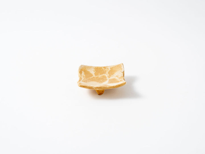 Scratched Pattern (Yellow) Square Chopstick Rest - Crafted By Taeko Kajiwara