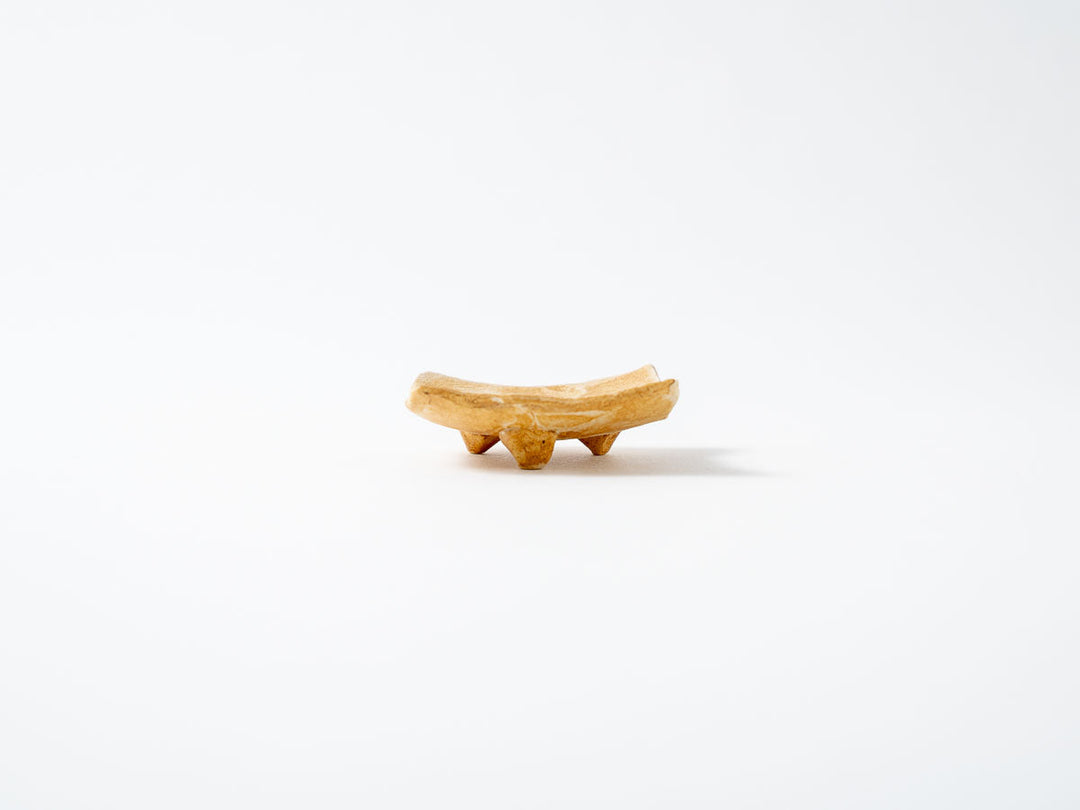 Scratched Pattern (Yellow) Square Chopstick Rest - Crafted By Taeko Kajiwara