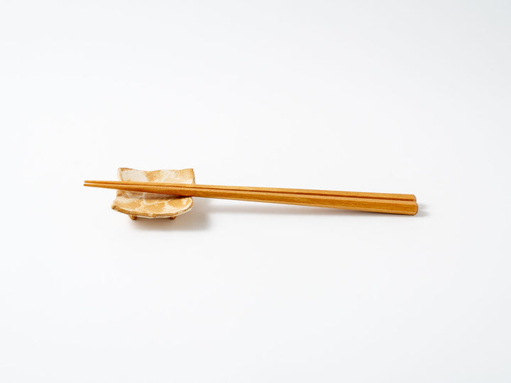 Scratched Pattern (Yellow) Square Chopstick Rest - Crafted By Taeko Kajiwara