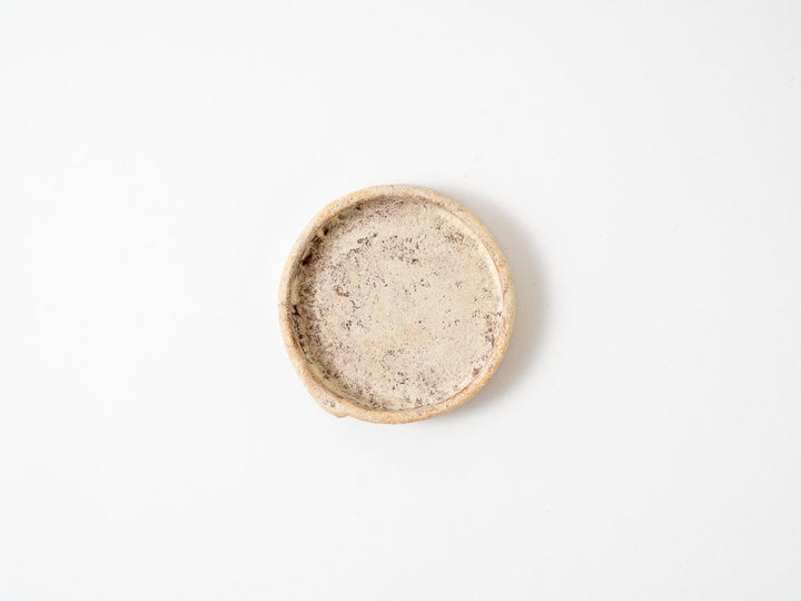 White Slip (Red) Rim Round Plate (Mini) - Crafted By Taeko Kajiwara