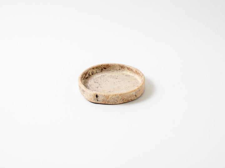 White Slip (Red) Rim Round Plate (Mini) - Crafted By Taeko Kajiwara