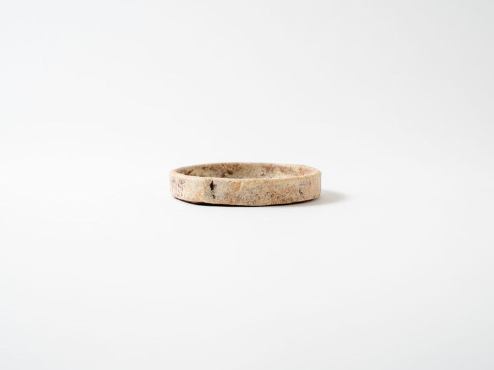 White Slip (Red) Rim Round Plate (Mini) - Crafted By Taeko Kajiwara