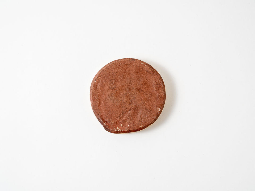 White Slip (Red) Rim Round Plate (Mini) - Crafted By Taeko Kajiwara