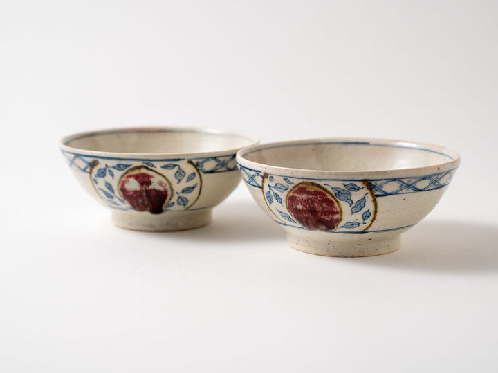 Rice Bowl (Peach Pattern) - Crafted By Maki Higuchi