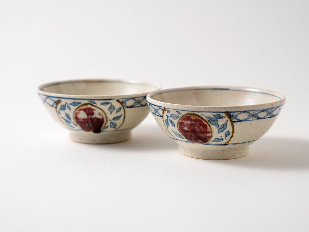 Rice Bowl (Peach Pattern) - Crafted By Maki Higuchi