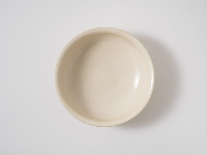 Crackled White Slip Deep Bowl - Crafted By Kanae Nomura